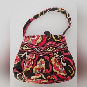 Vera Bradley Cambridge Hannah Kelly Purse Pleated Small Brown red